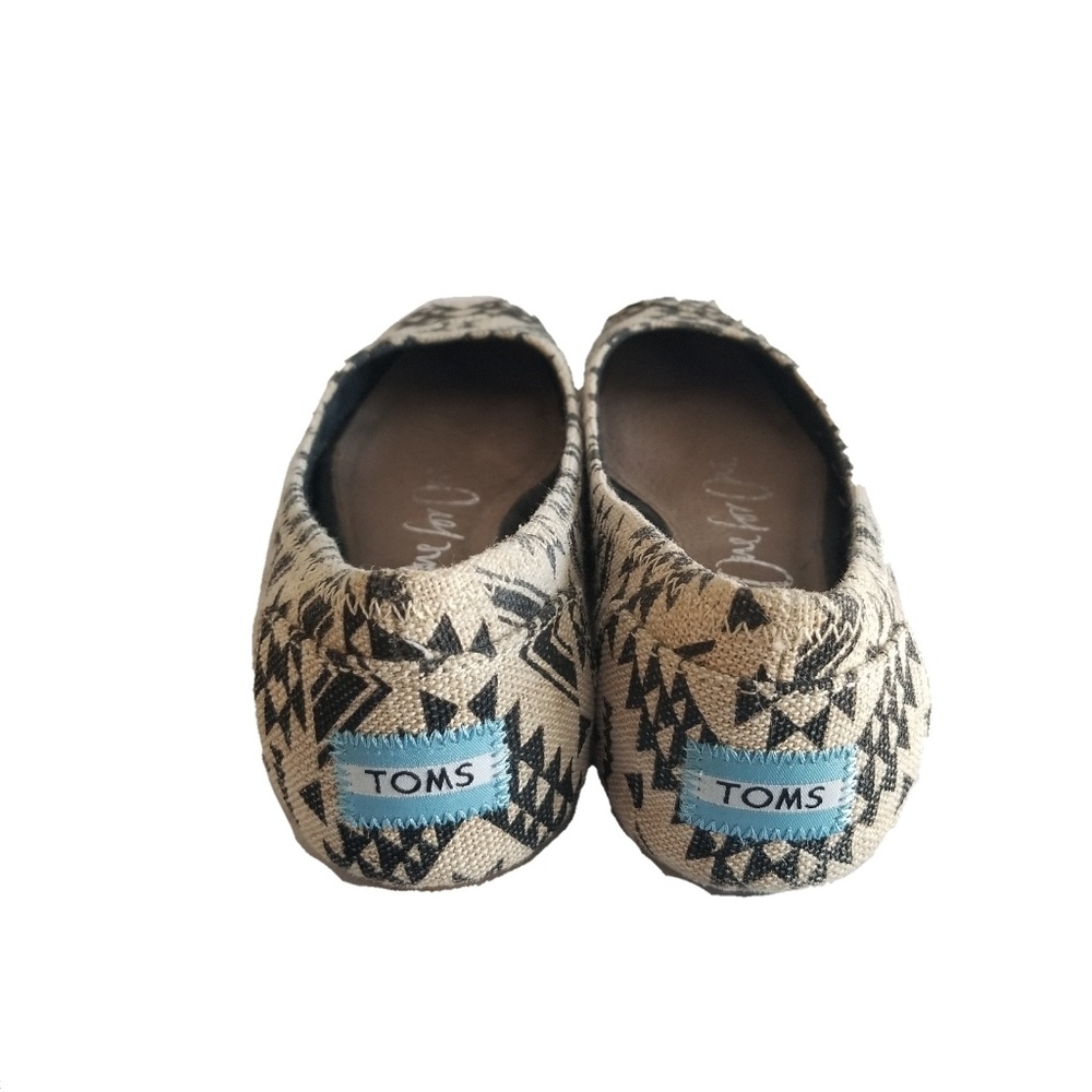 Tom's Burlap Geometric Print Women's Size 6 Shoes - Picture 3 of 4